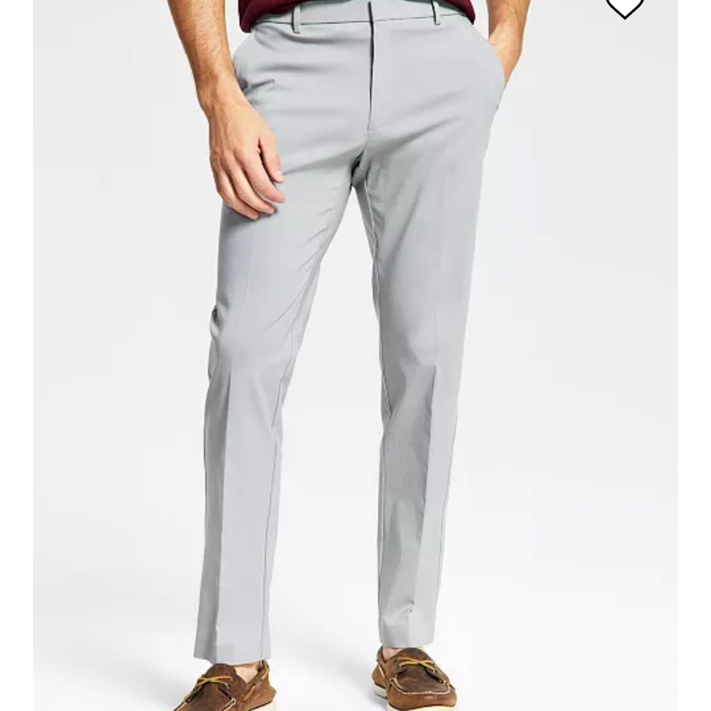 NWT Tommy Hilfiger Gray Modern Fit Flex Stretch Solid Performance Pants